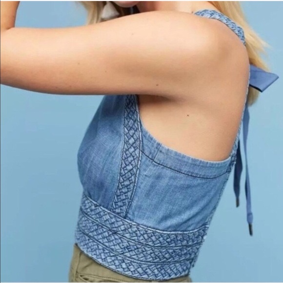 Anthropologie Jean Crop Top - Picture 2 of 6